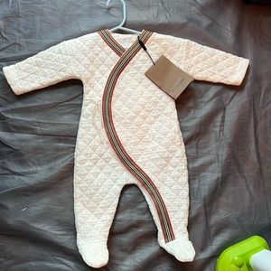 Burberry classic baby 6 month size onsie brand new.